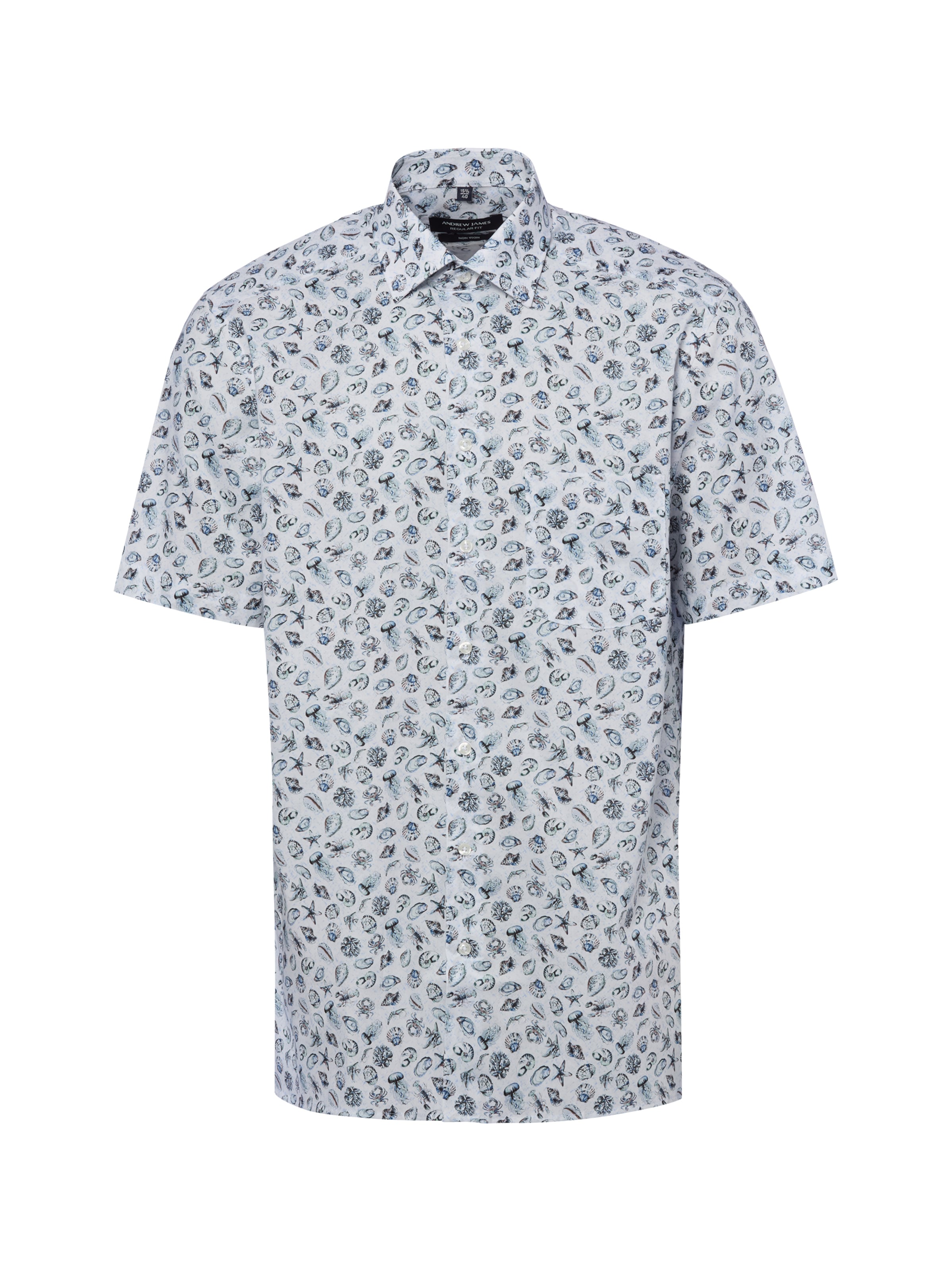 Coupe regular Chemise Andrew James en blanc : devant