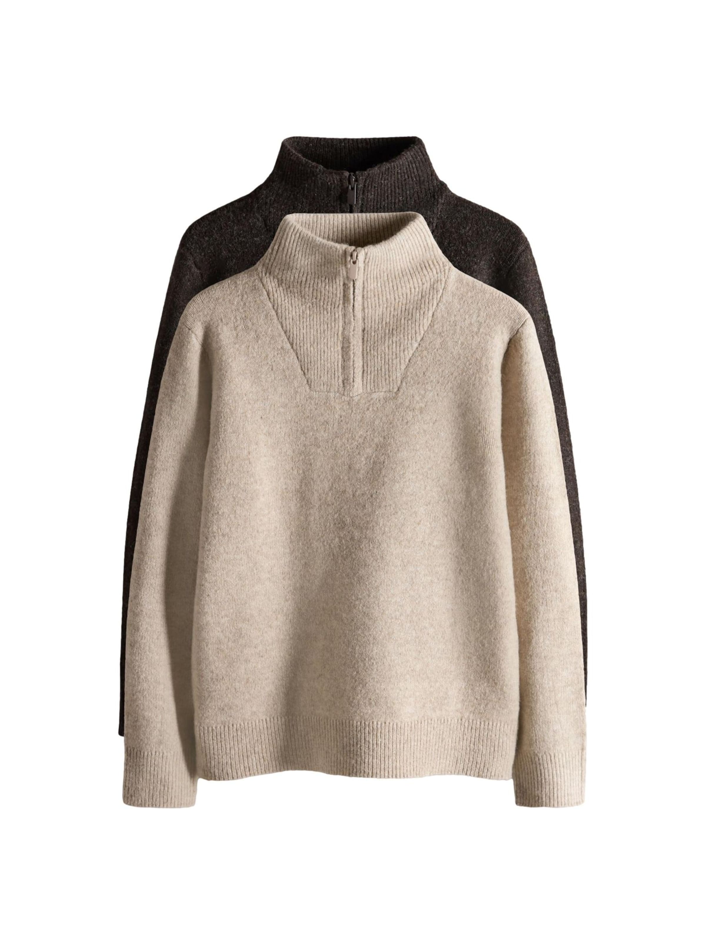 The Set Pullover in Grau: Vorderseite