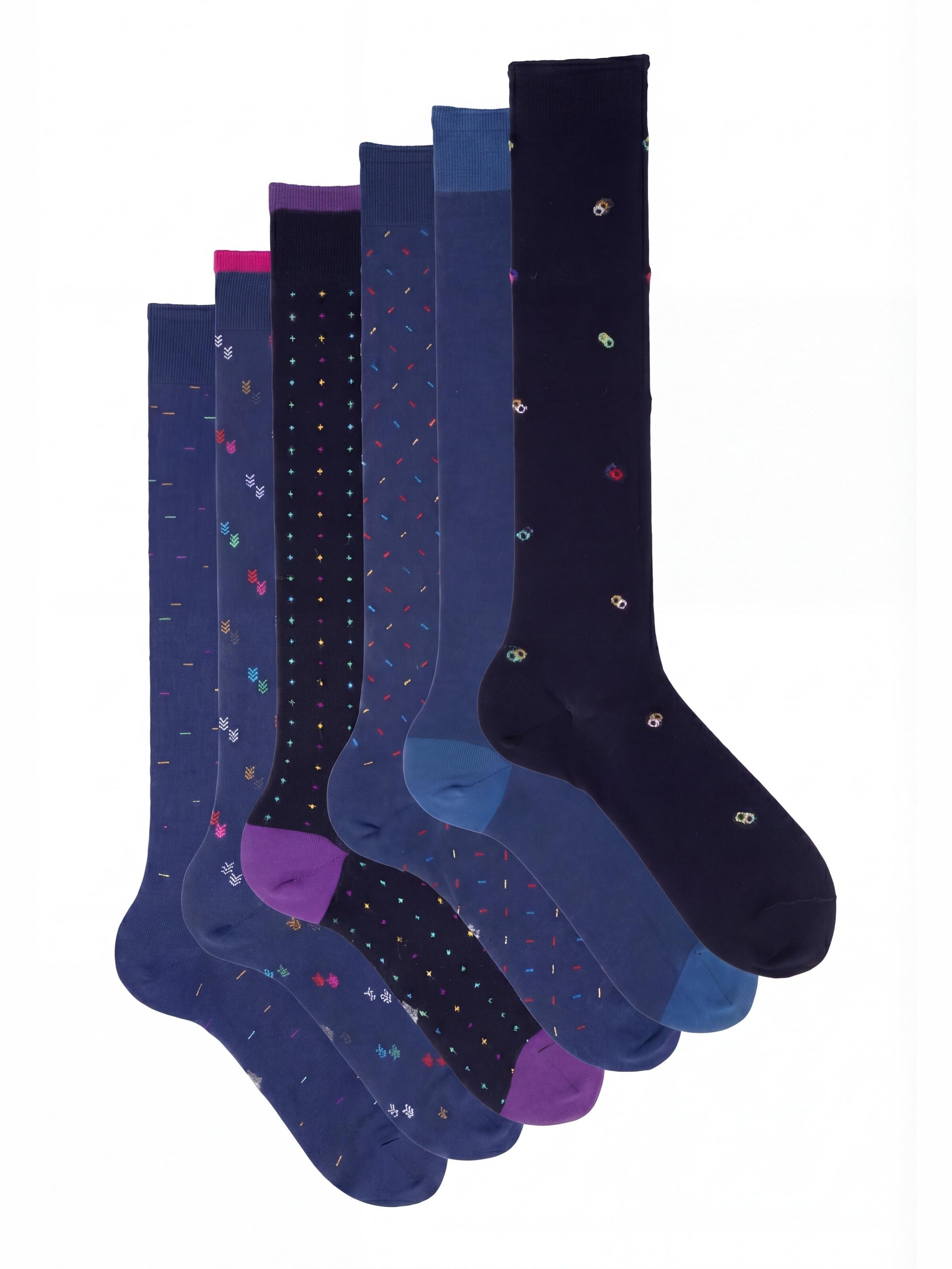 Ciocca Knee High Socks in Mixed colors: front