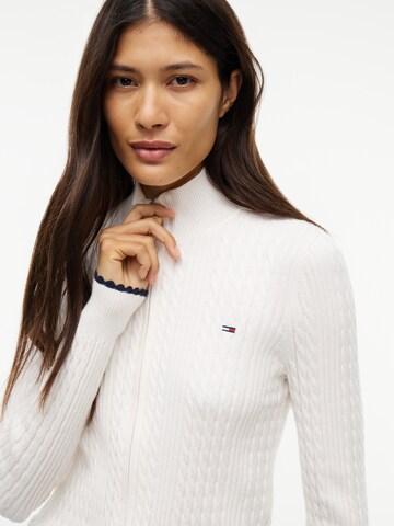 balta Tommy Jeans Kardiganas