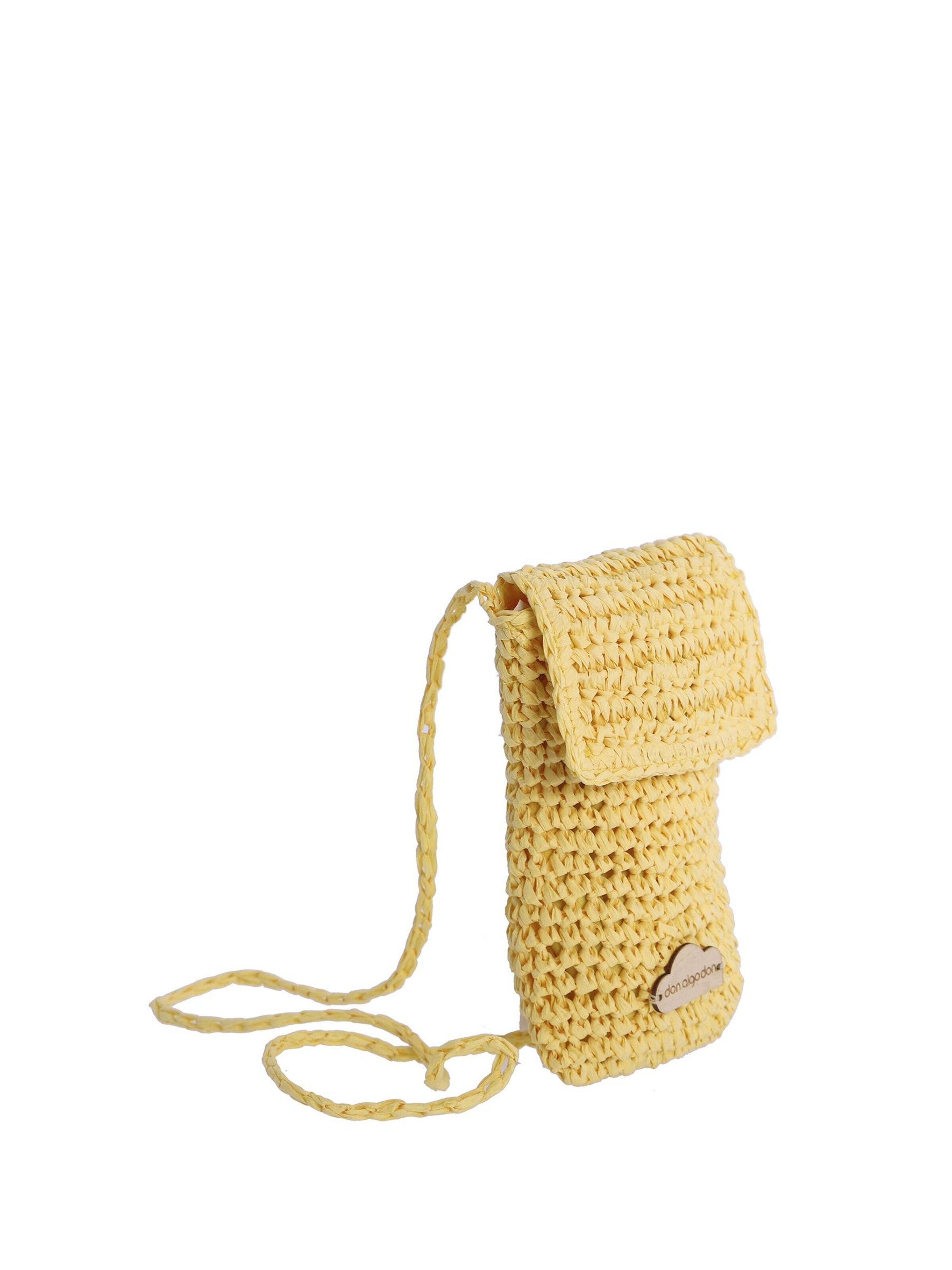 Don Algodon - Bolso de hombro 'Porta móvil para mujer DON ALGODON Sinfronia con cremallera' en amarillo