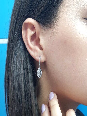 EinStein Diamant Earrings 'Diamanten Brillant Schliff Ohrringe Ohrhänger 14 Karat 585er Weißgold' in Gold