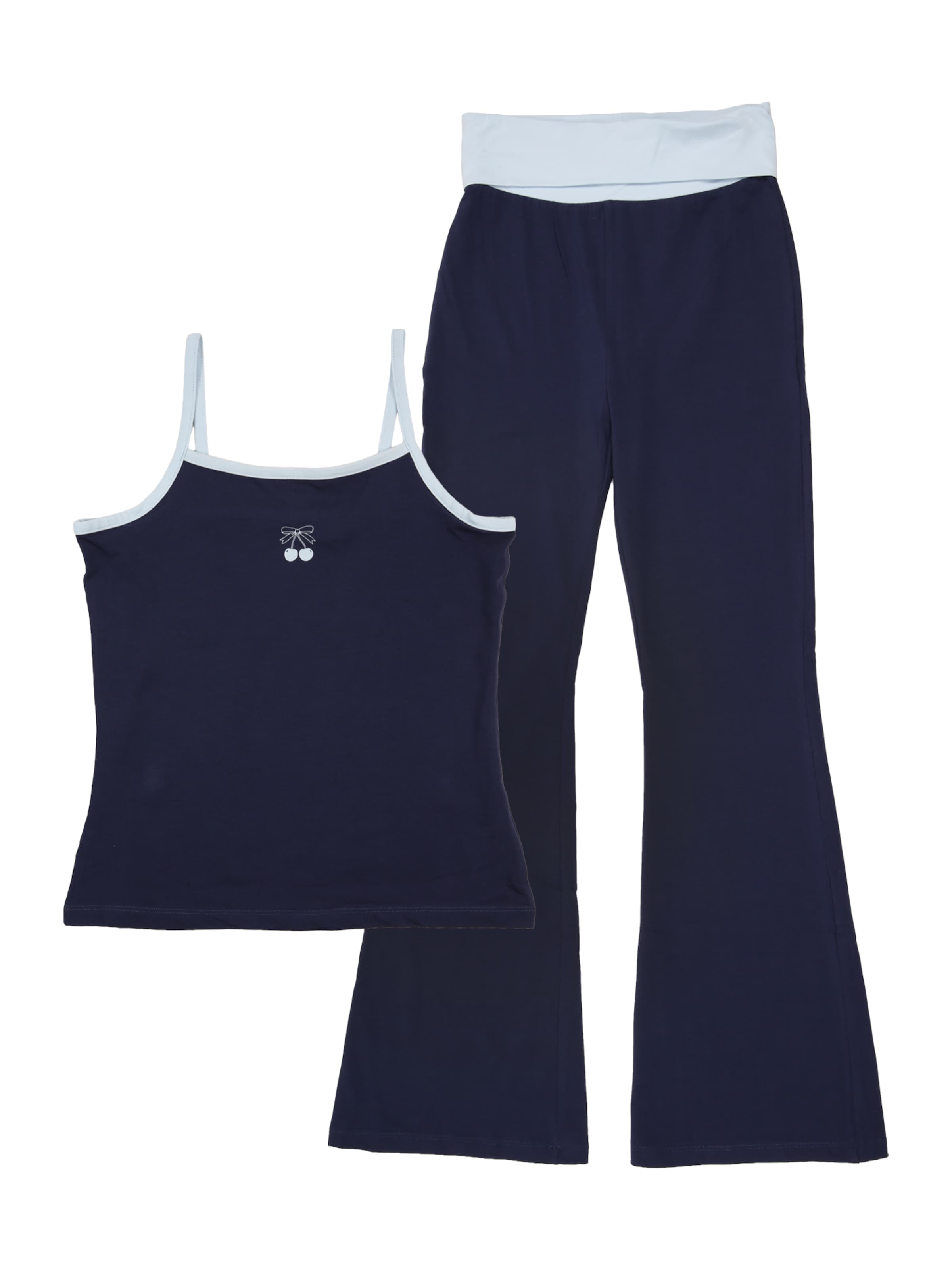 Lindex Set in Blue: front