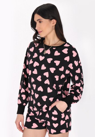 faina - Calções de pijama em preto: frente