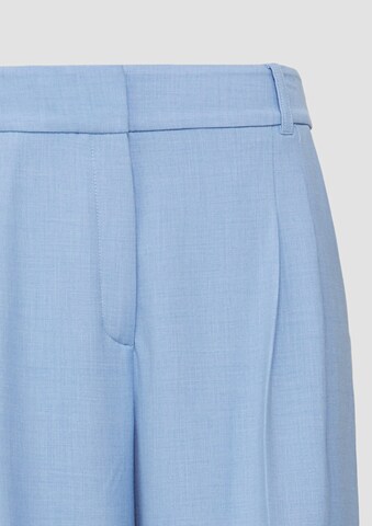 s.Oliver BLACK LABEL Wide leg Bandplooibroek in Blauw