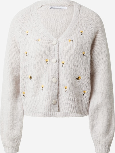 ONLY Strickjacke 'NEW ALISON' in beige / safran / oliv, Produktansicht