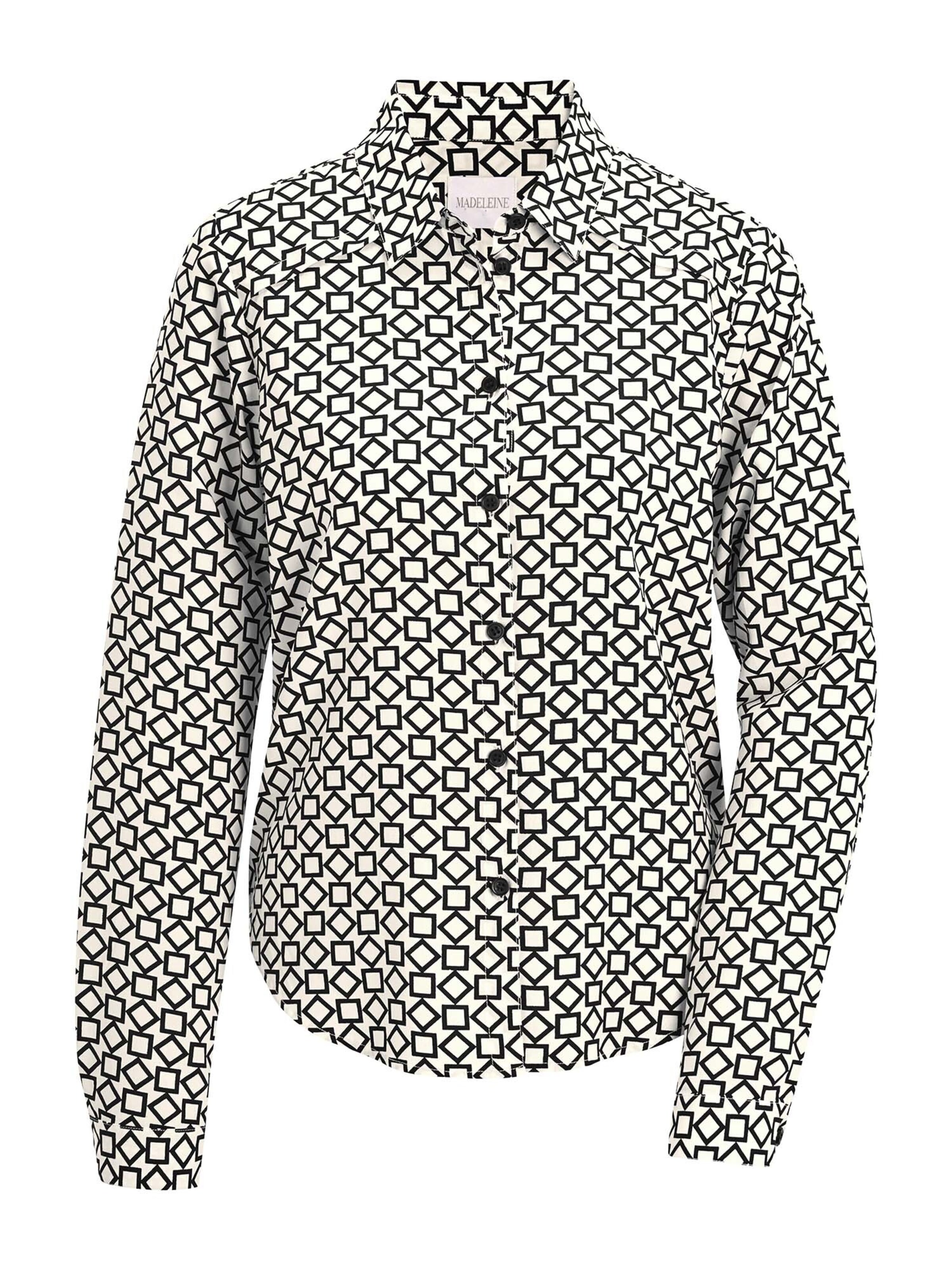 Chemisier MADELEINE en noir : devant