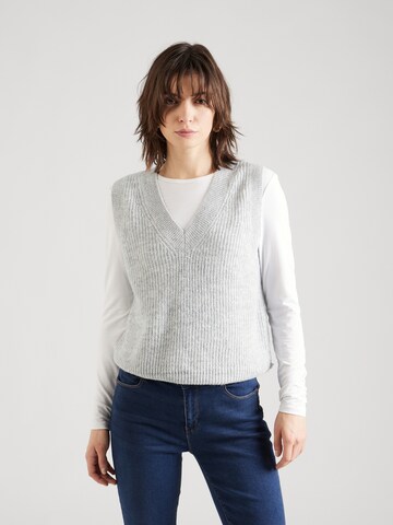 Pull-over QS en gris : devant