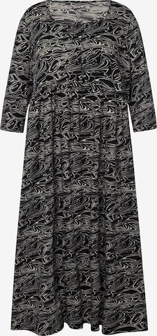 Ulla Popken Summer Dress in Black: front