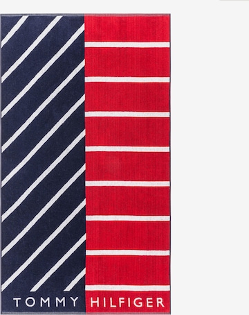 TOMMY HILFIGER Beach Towel 'CAPTAIN' in Blue: front