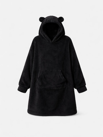 LEAFLETIC - Vestido talla grande 'Leafletic Women’s Oversize Hoodie' en negro: frente