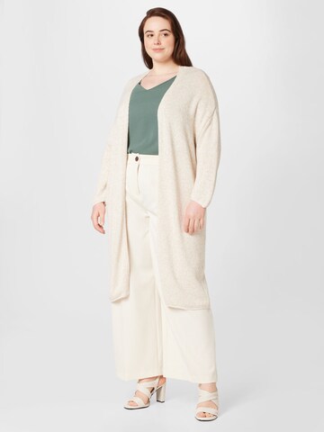 Fransa Curve Knit cardigan 'DENISE' in White: front