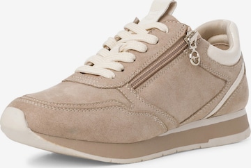 Baskets basses TAMARIS en beige : devant