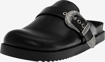 Pull&Bear Pantolette in Schwarz: predná strana