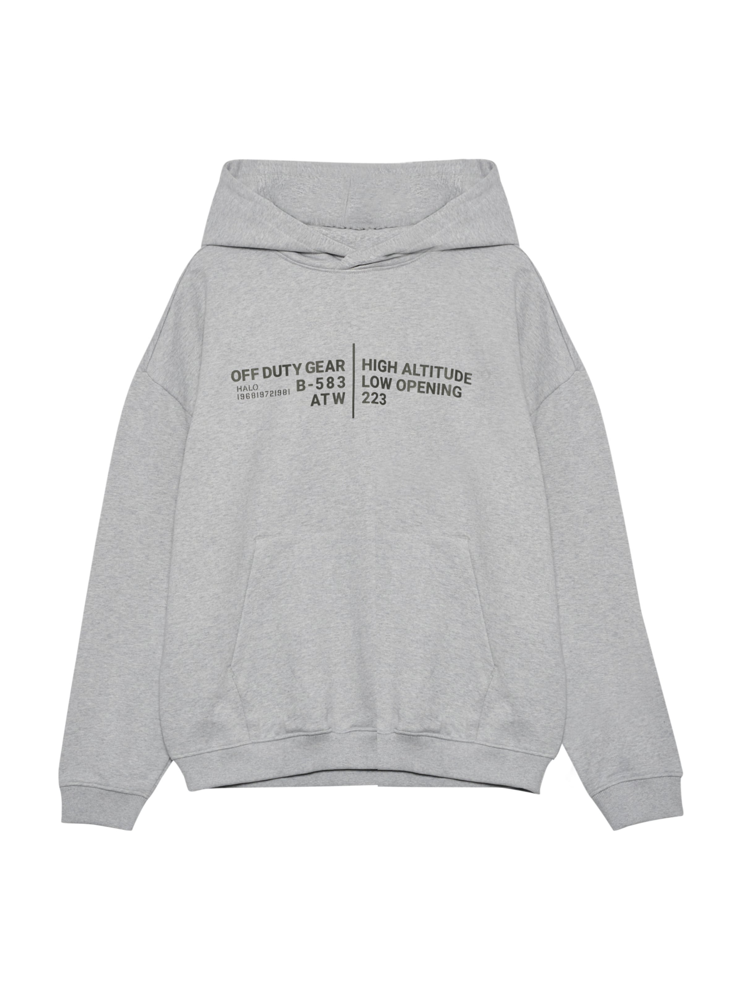 Sweat-shirt HALO en gris : devant