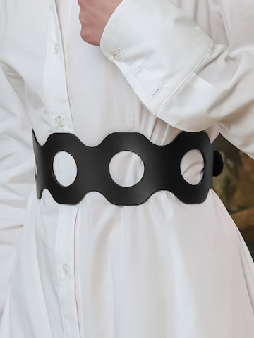 Haute Cuir Riem 'Elowen Wide Belt' in Zwart
