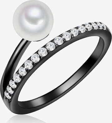 Anello di Valero Pearls in nero: frontale