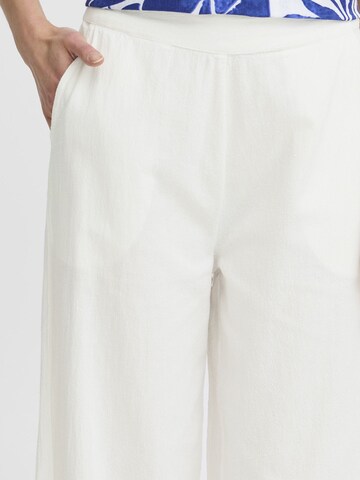 Wide Leg Pantalon 'Frabell' Fransa en blanc