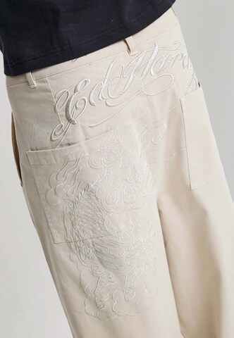 Regular Pantalon Ed Hardy en beige : derrière