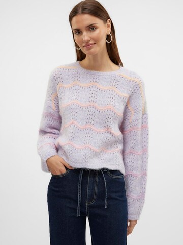 VERO MODA Trui 'VMHATTY' in Lila