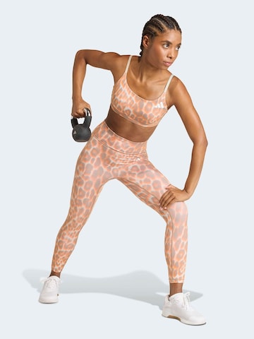 ADIDAS PERFORMANCE Skinny Παντελόνι φόρμας 'OPT ESS' σε γκρι: μπροστά