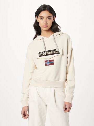 NAPAPIJRI Sweatshirt 'BURGEE' in Beige: front