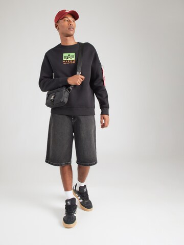 ALPHA INDUSTRIES Sweatshirt in Black