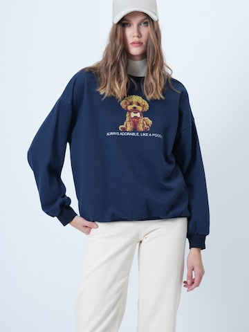 Sweat-shirt Trend Alaçatı Stili en bleu : devant