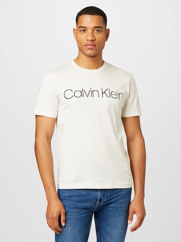 Calvin KleinRegular Fit Majica - bež boja: prednji dio