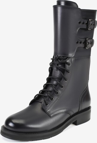 Ekonika Lace-Up Boots in Grey: front