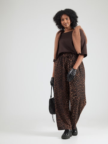 ONLY Carmakoma Szeroka nogawka Spodnie 'CARALTA' w kolorze czarny