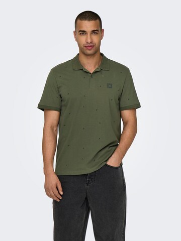 zaļš Only & Sons T-Krekls 'DAVE'