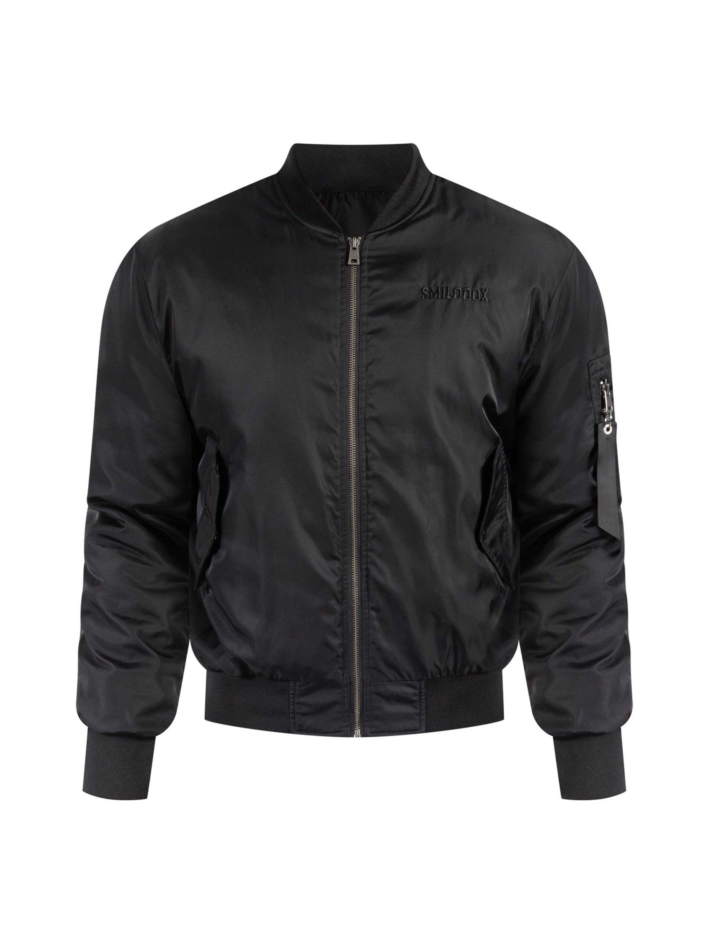 Smilodox Collegejacke Daxton in Schwarz: Vorderseite