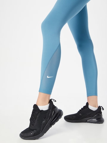 NIKE Skinny Sports trousers 'One' in Blue