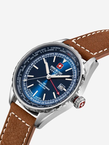 SWISS MILITARY HANOWA Uhr 'Afterburn Gmt' in Braun