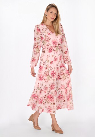 Robe Usha en rose : devant
