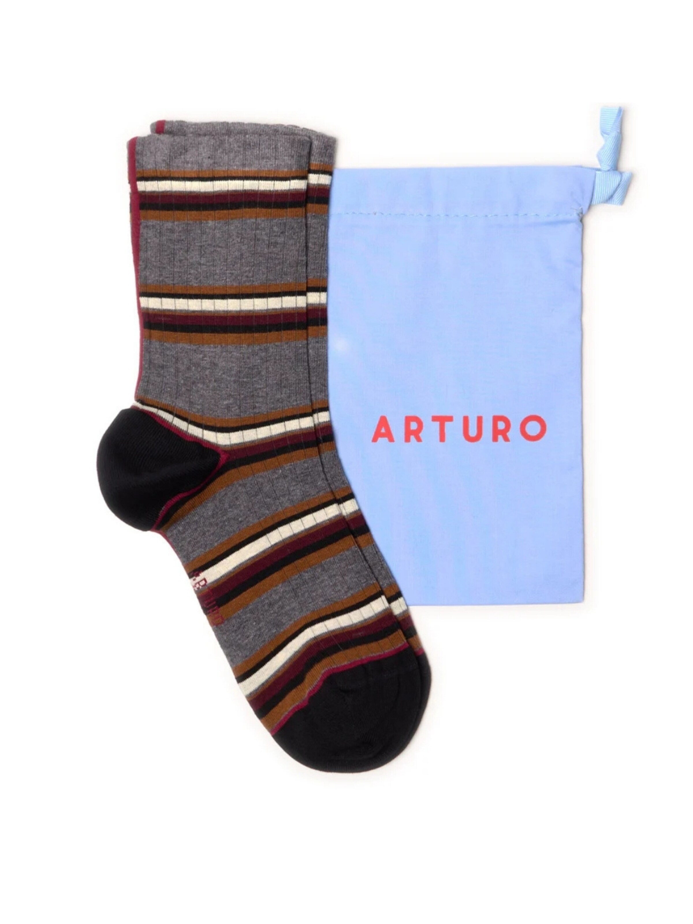 Calzino di Arturo in grigio: frontale
