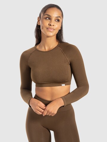 T-shirt 'Bethy' Smilodox en marron : devant