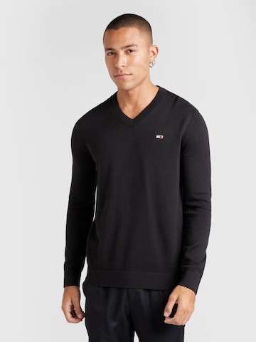 Pullover 'ESSENTIAL' di Tommy Jeans in nero: frontale