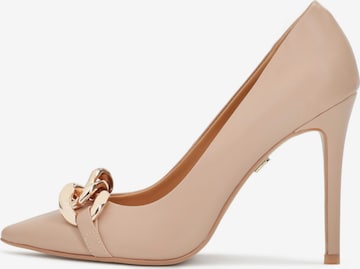 Kazar - Zapatos con plataforma en beige: frente