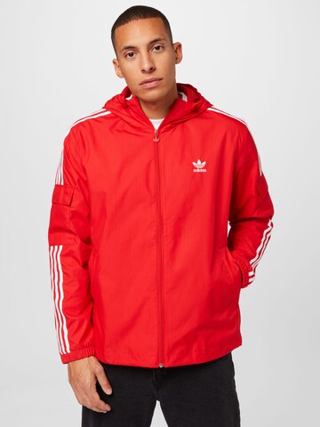 ADIDAS ORIGINALS Between-season jacket 'Adicolor Classics 3-Stripes ' in Red: front