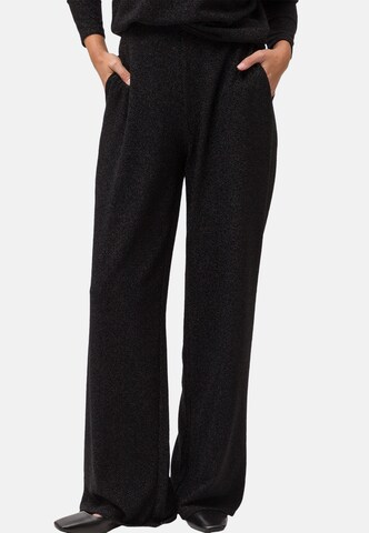 zero Wide leg Broek in Zwart: voorkant