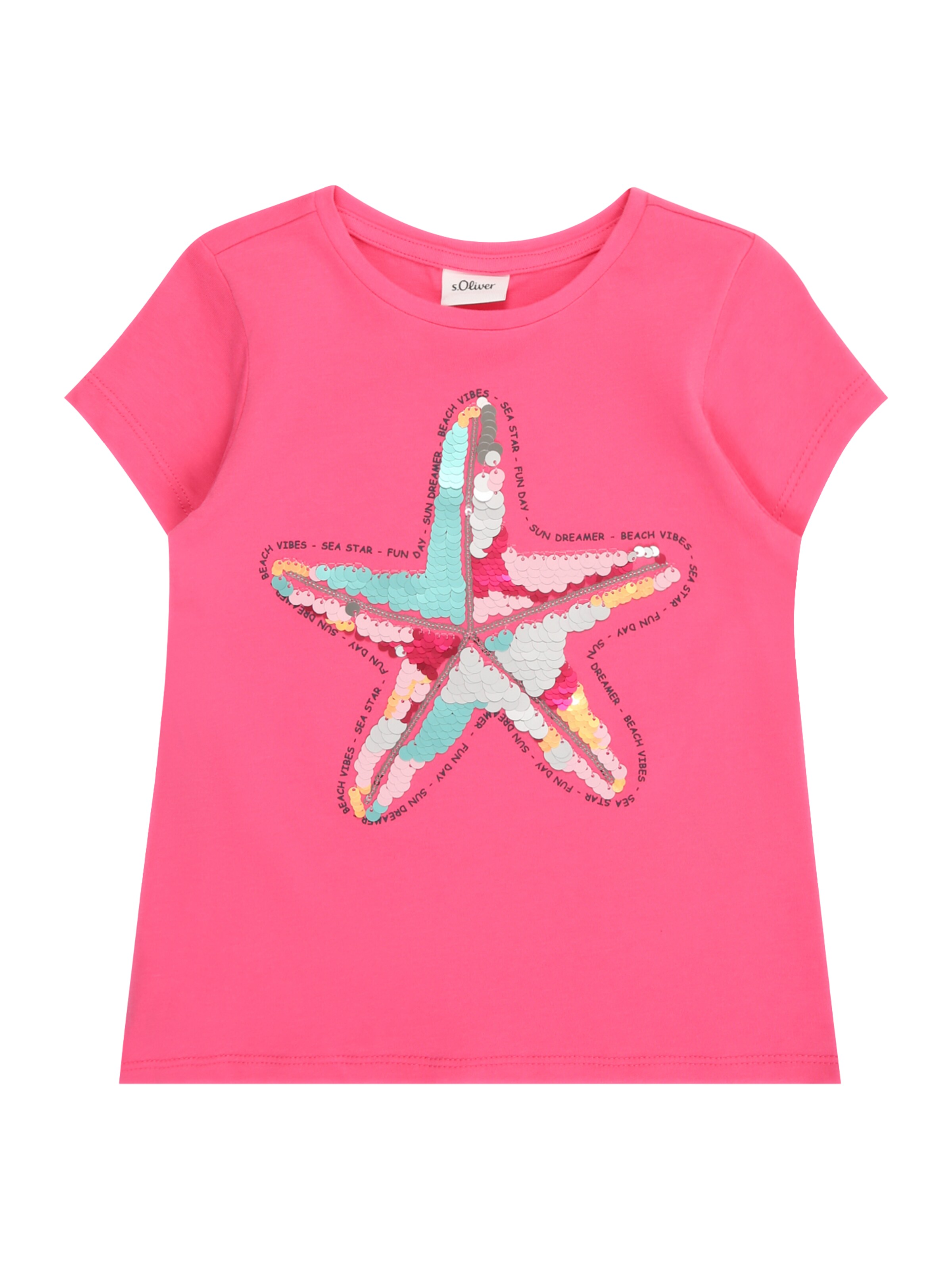 s.Oliver Μπλουζάκι σε ροζ: μπροστά