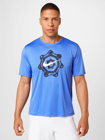 NIKE Funkční tričko 'Miler' – modrá: přední strana