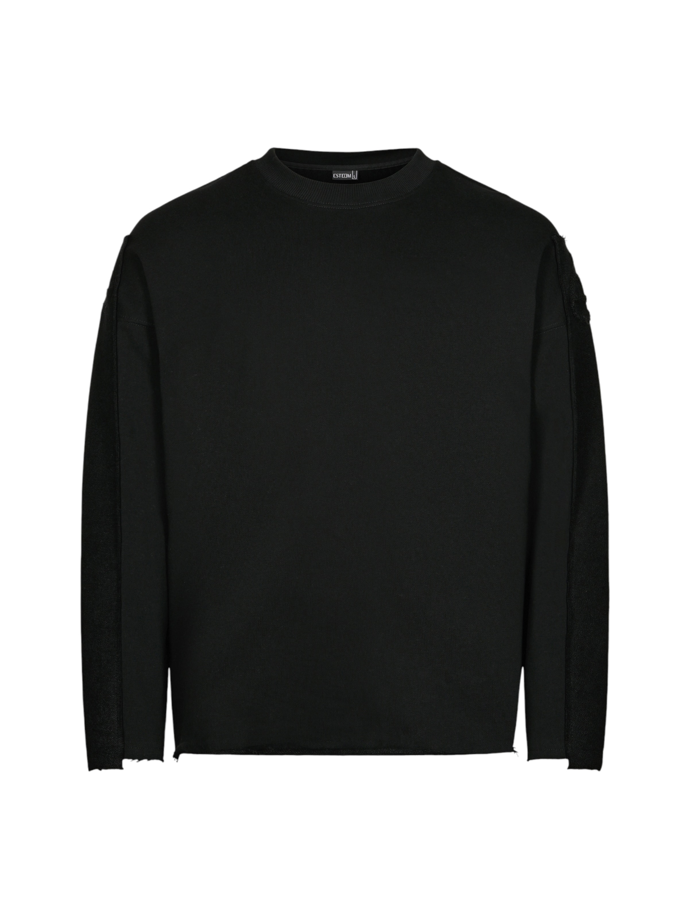ESTEEM Sweatshirt in Zwart: voorkant