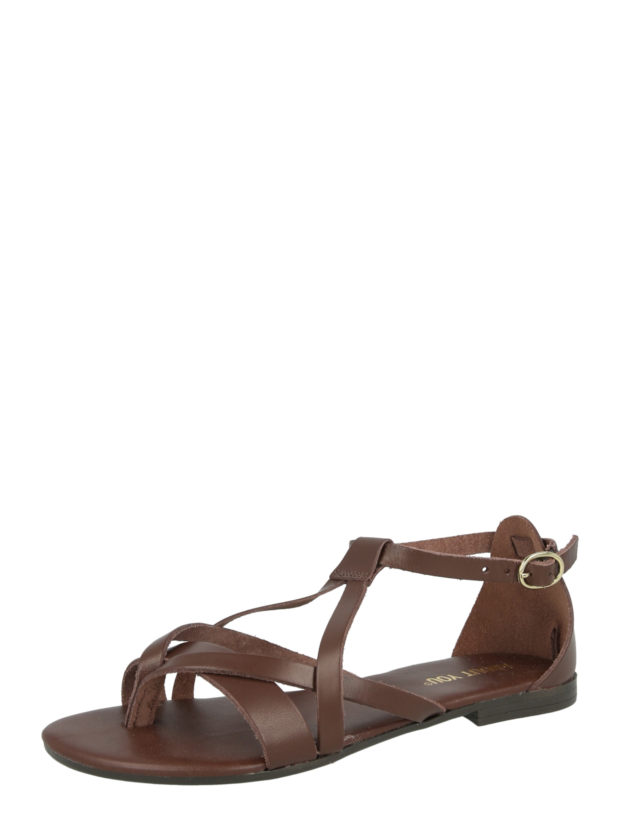 ABOUT YOU Páskové sandály 'Jody' – hnědá: přední strana