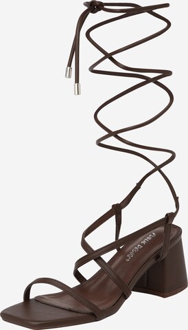 Public Desire Strap sandal 'MABEL' in Brown: front