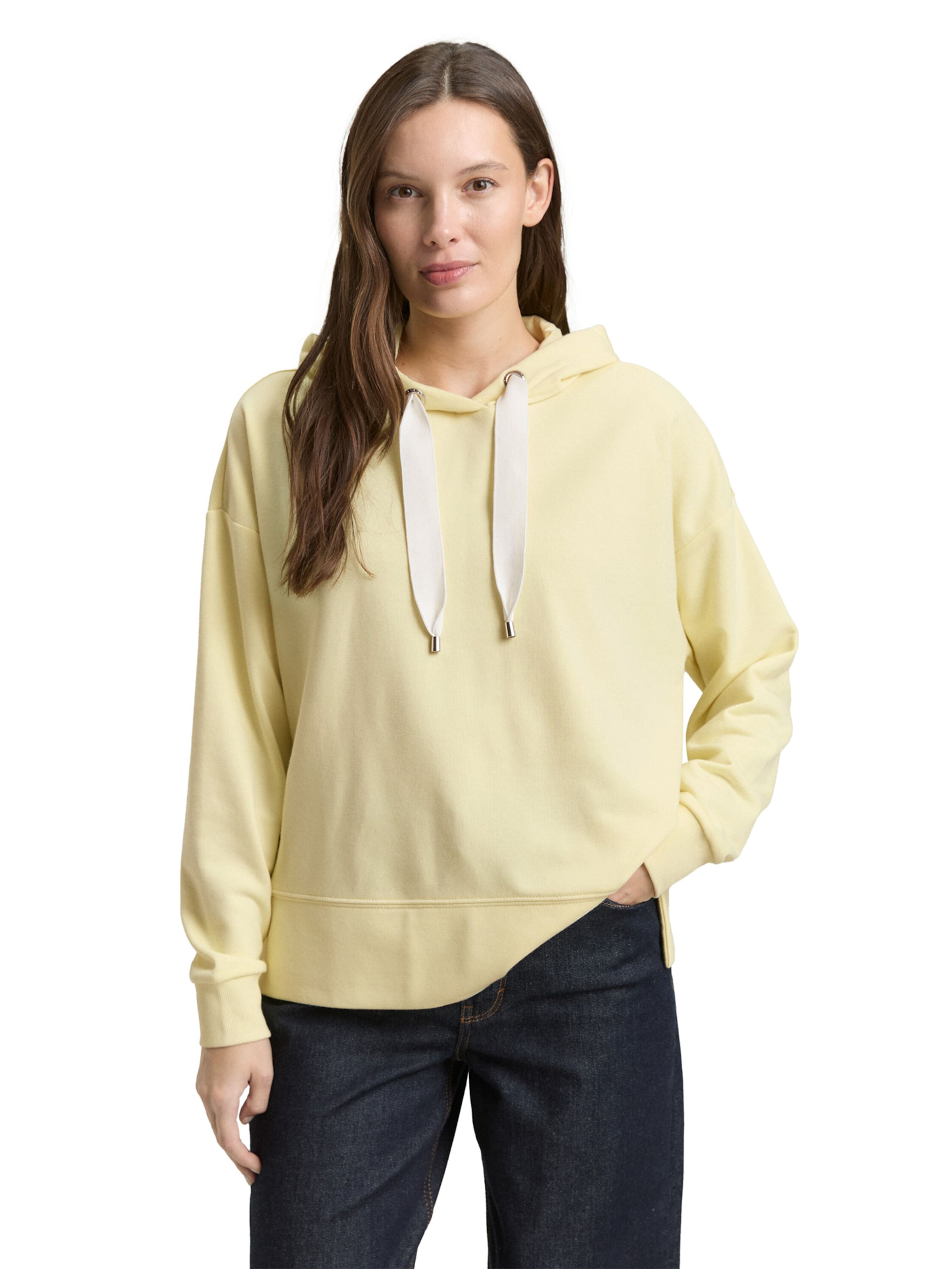 Sweat-shirt TOM TAILOR en jaune : devant