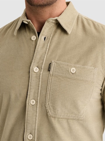 PME Legend Regular Fit Skjorte 'Shirt with waffle texture and chest pocket' i beige