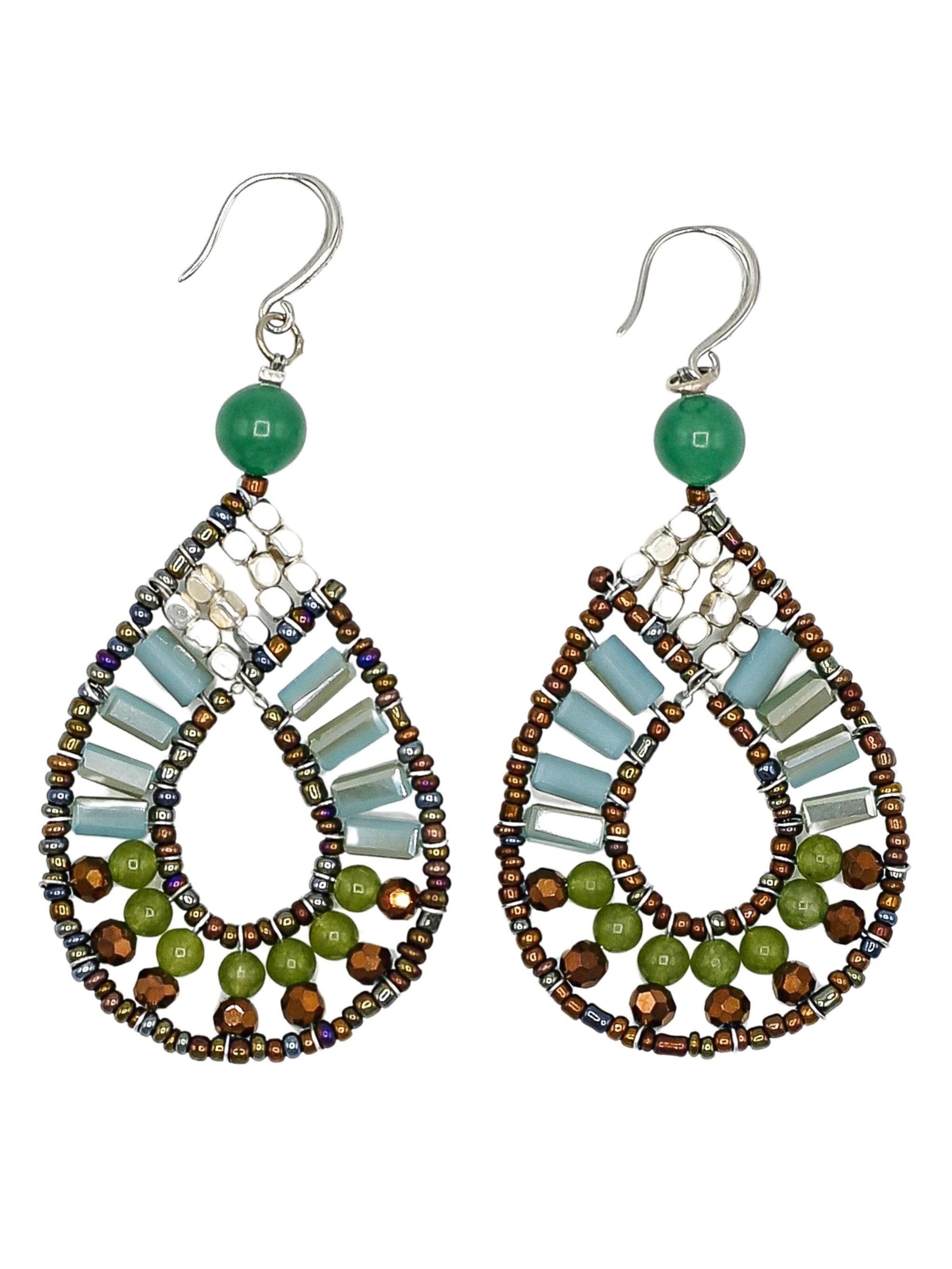 COLLEZIONE ALESSANDRO Earrings 'Bozen' in Green: front